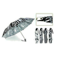 Black &amp; White 3 Falten Automatik Windproof Regenschirm (YS-3FA22083909R)